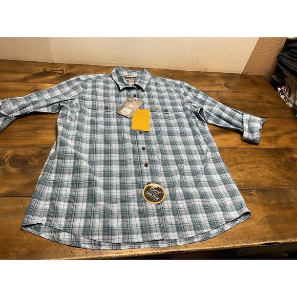 Ariat Rebar Button Down Shirt Women's L Plaid Blue Durastretch Roll Tab Sleeve - Picture 6 of 12